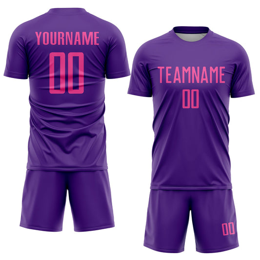 Custom Purple Pink Sublimation Soccer Uniform Jersey - Sky-Custom