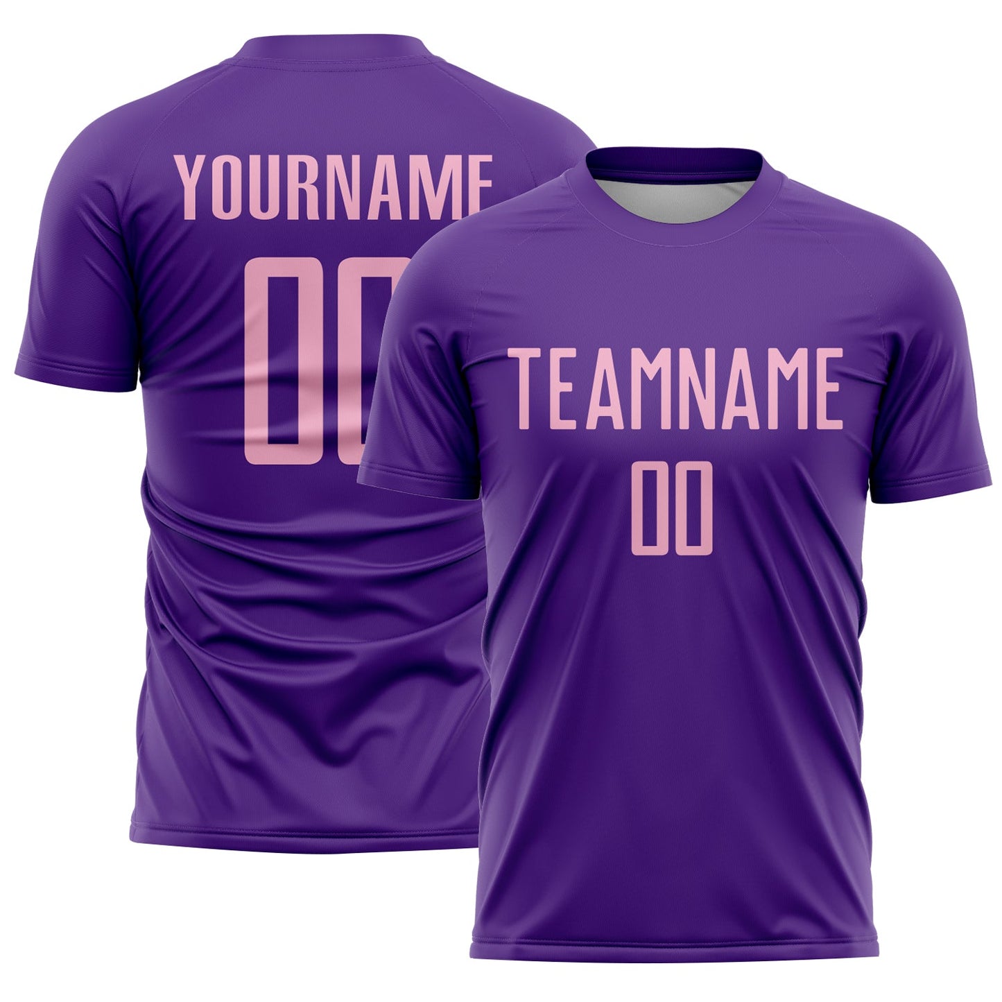 Custom Purple Light Pink Sublimation Soccer Uniform Jersey - Sky-Custom