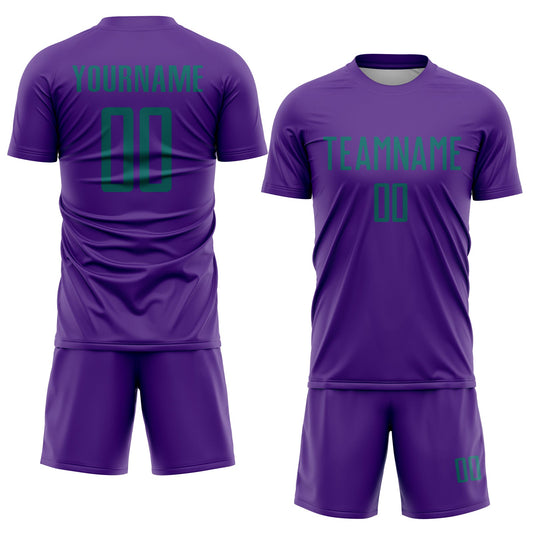 Custom Purple Teal Sublimation Soccer Uniform Jersey - Sky-Custom