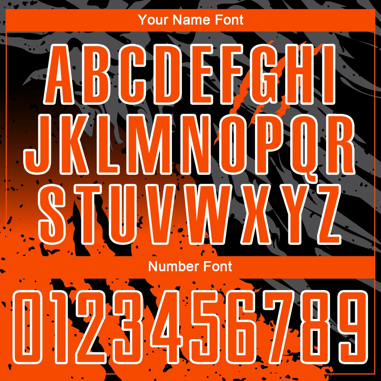 Custom Black Orange-White Gradient Scratch Splash Sublimation Soccer Uniform Jersey - Sky-Custom