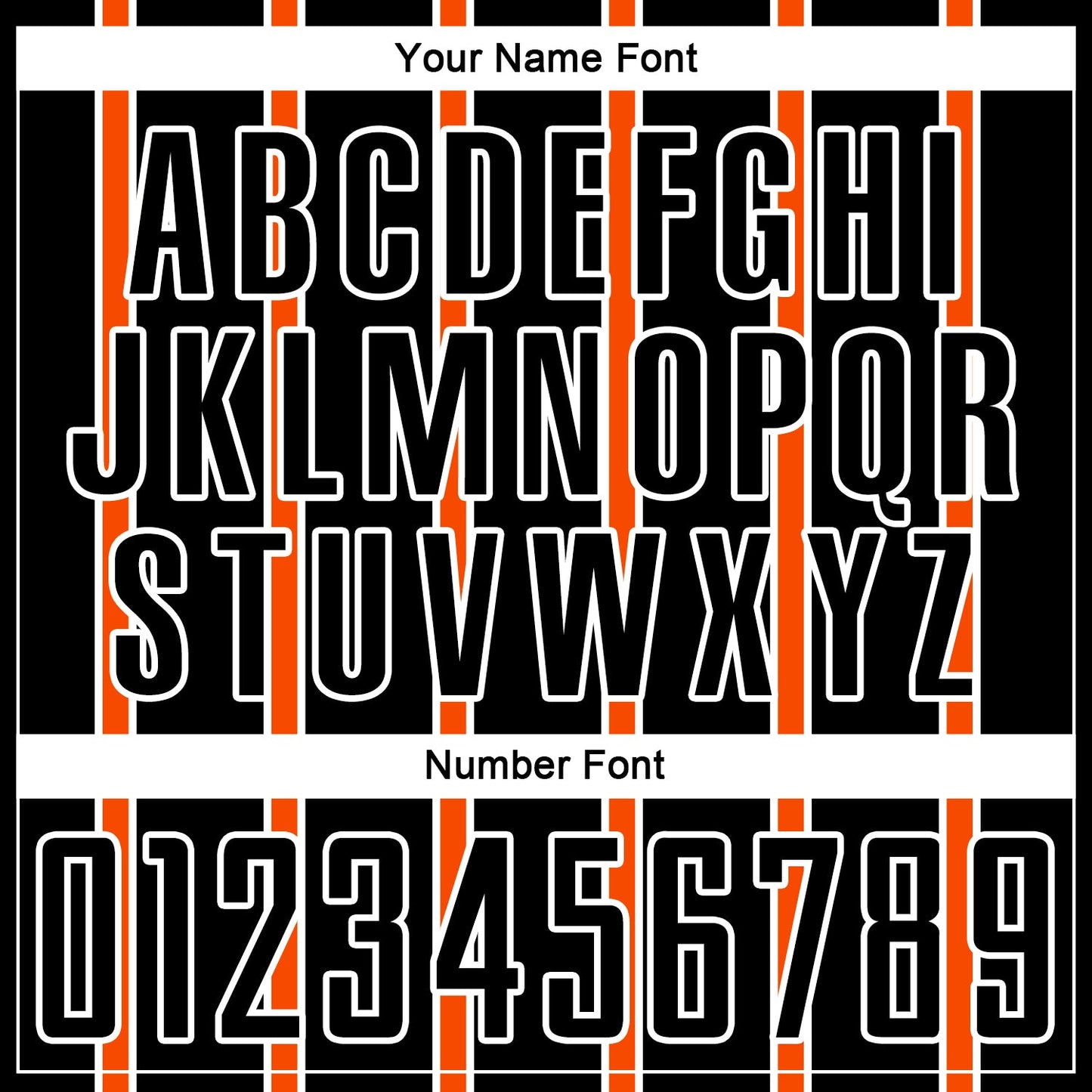 Custom Black Orange-White Stripe Line Sublimation Soccer Uniform Jersey - Sky-Custom