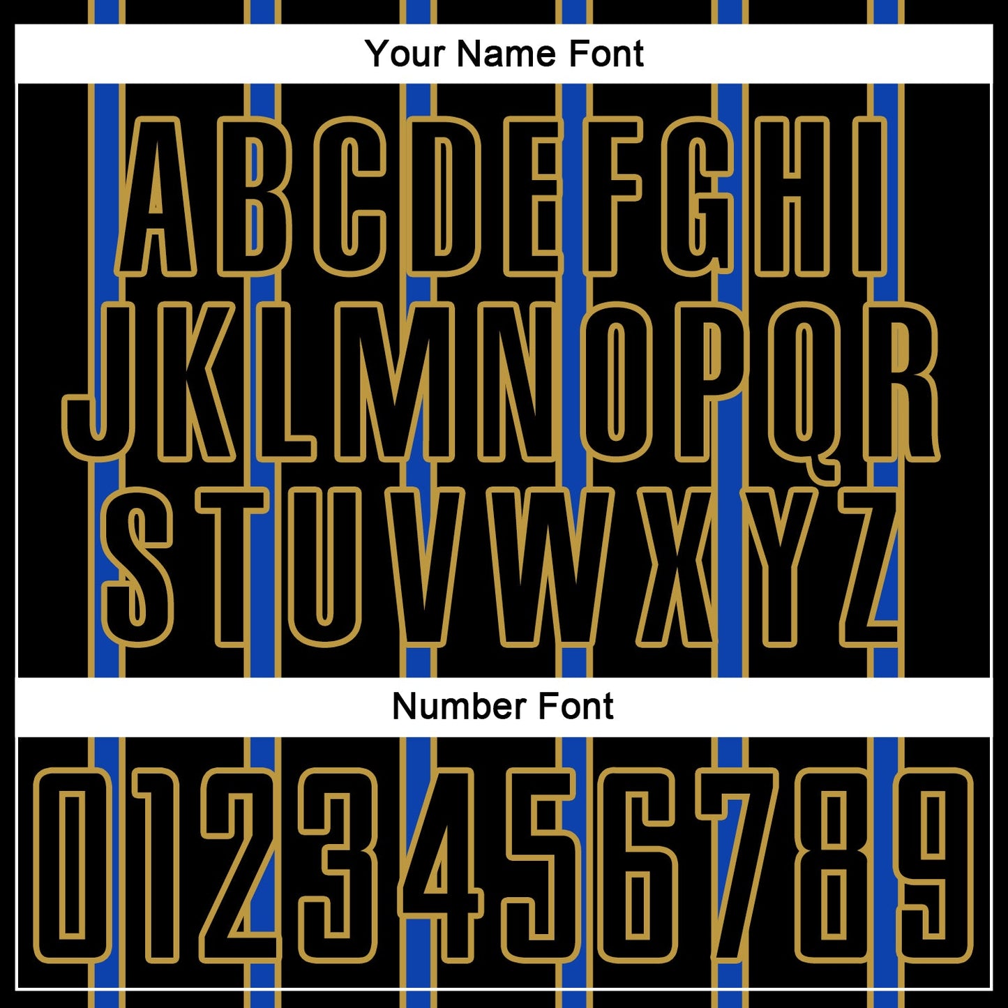 Custom Black Thunder Blue-Old Gold Stripe Line Sublimation Soccer Uniform Jersey - Sky-Custom