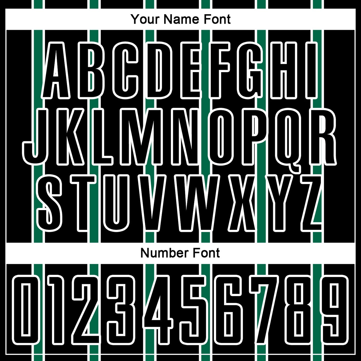 Custom Black Kelly Green-White Stripe Line Sublimation Soccer Uniform Jersey - Sky-Custom
