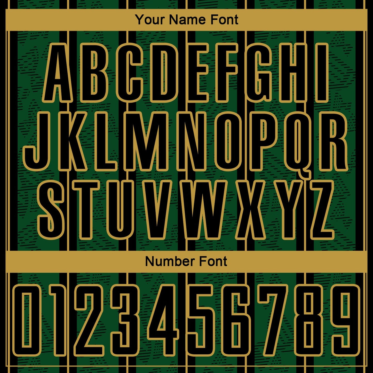 Custom Green Black-Old Gold Stripe Line Sublimation Soccer Uniform Jersey - Sky-Custom