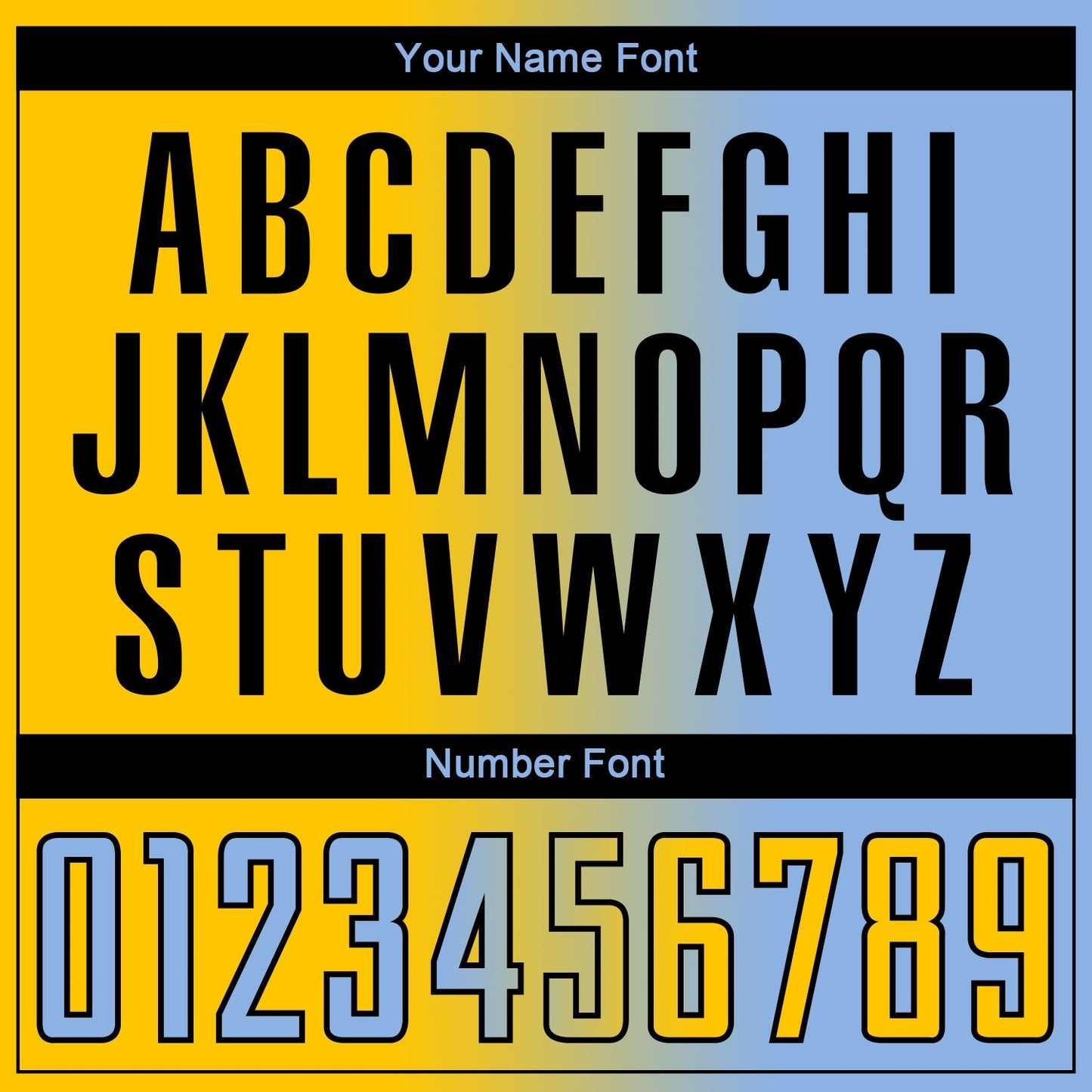 Custom Light Blue Yellow-Navy Sublimation Gradient Fashion Soccer Uniform Jersey - Sky-Custom