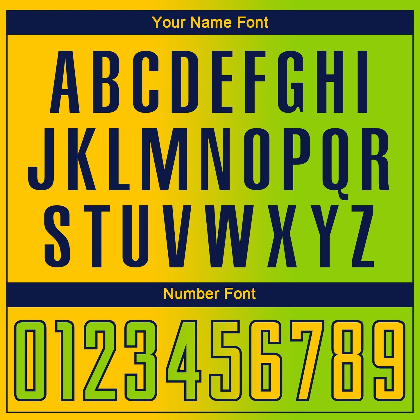 Custom Neon Green Yellow-Navy Sublimation Gradient Fashion Soccer Uniform Jersey - Sky-Custom