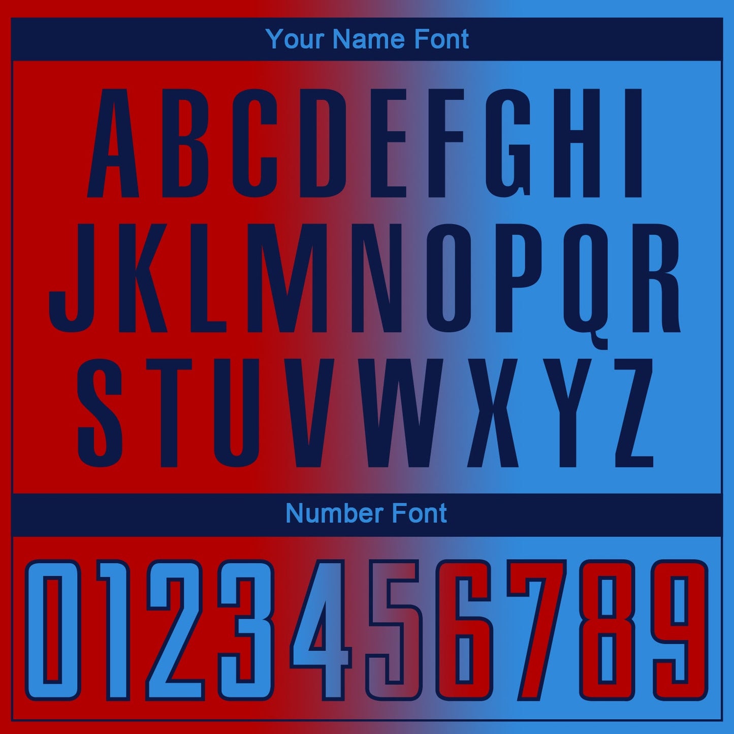 Custom Powder Blue Red-Navy Sublimation Gradient Fashion Soccer Uniform Jersey - Sky-Custom