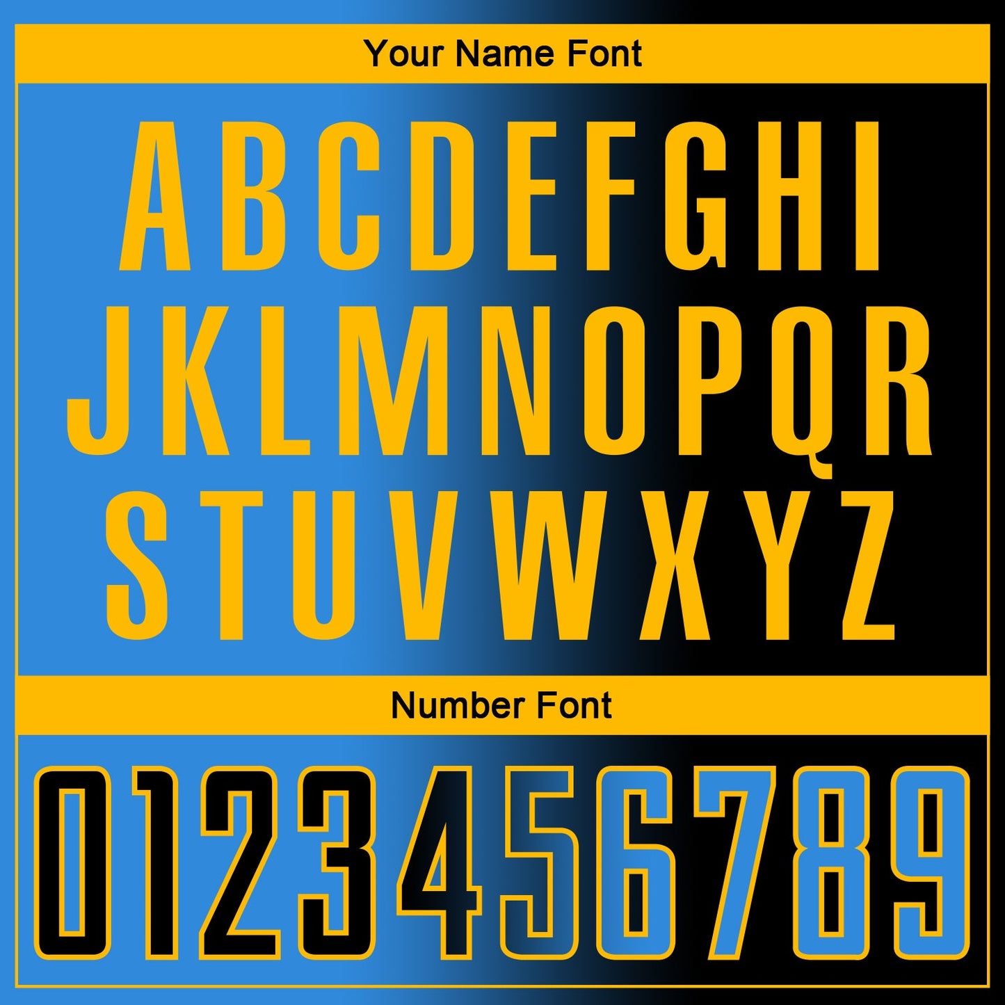 Custom Black Powder Blue-Gold Sublimation Gradient Fashion Soccer Uniform Jersey - Sky-Custom