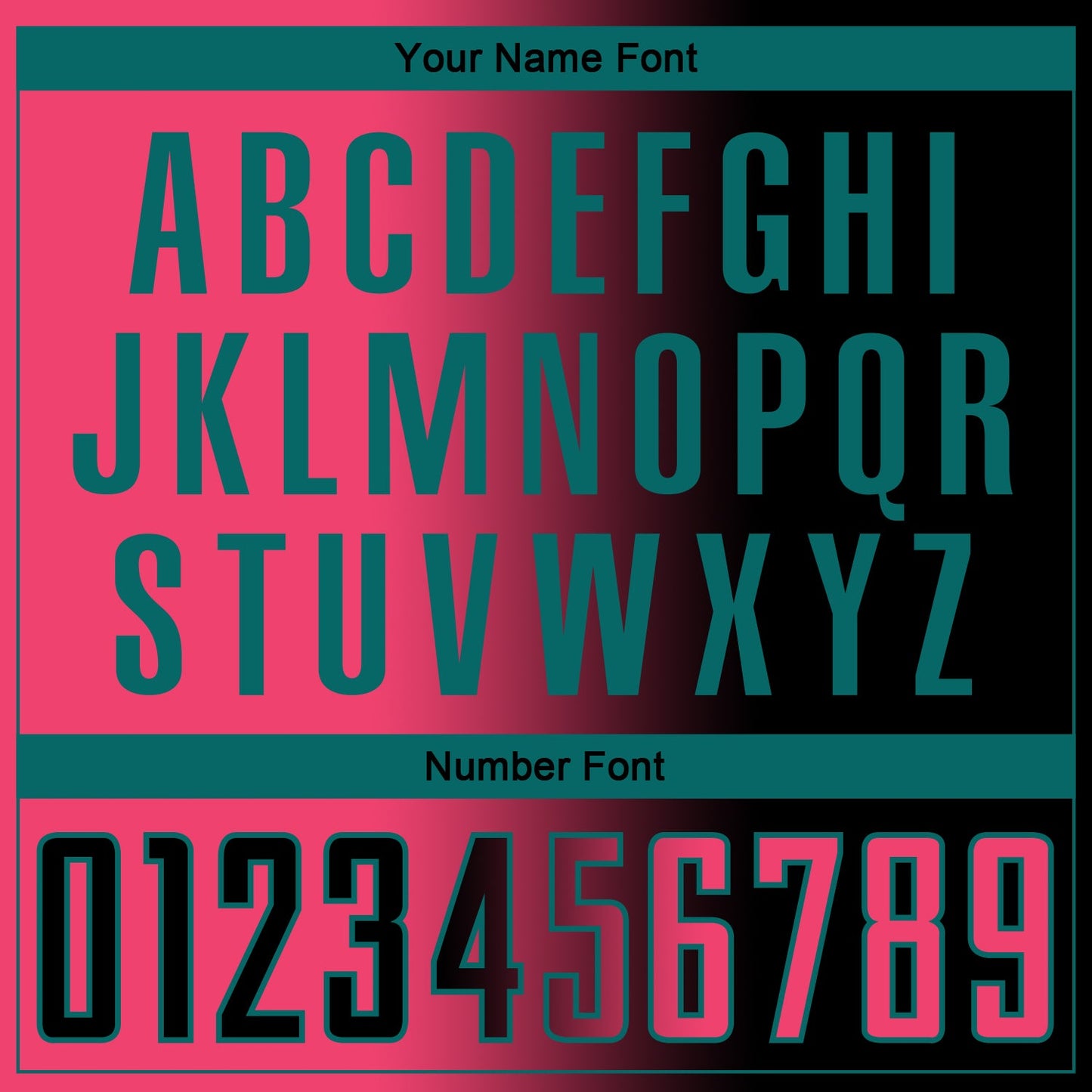 Custom Black Neon Pink-Teal Sublimation Gradient Fashion Soccer Uniform Jersey - Sky-Custom