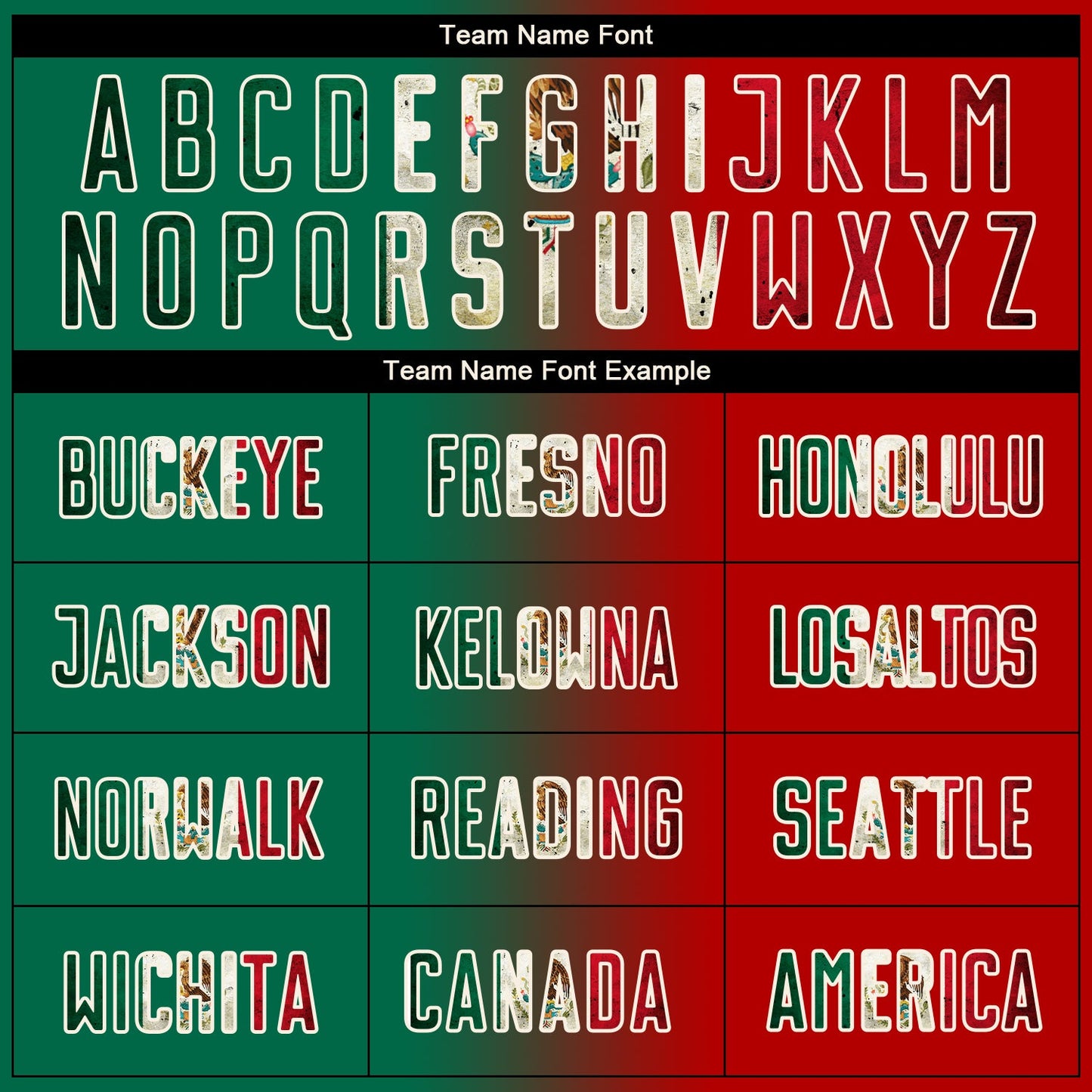 Custom Red Vintage Mexican Flag Kelly Green Black-Cream Sublimation Gradient Fashion Soccer Uniform Jersey - Sky-Custom