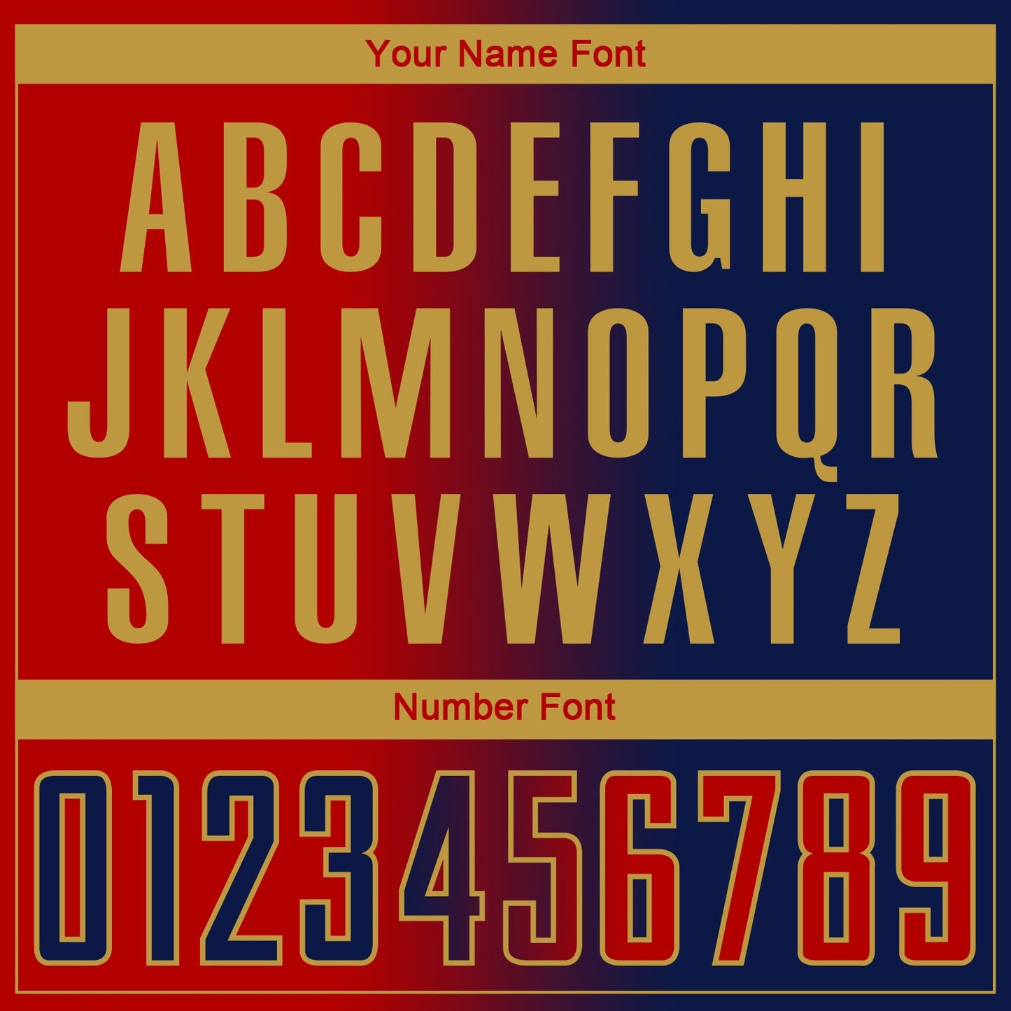 Custom Navy Red-Old Gold Sublimation Gradient Fashion Soccer Uniform Jersey - Sky-Custom