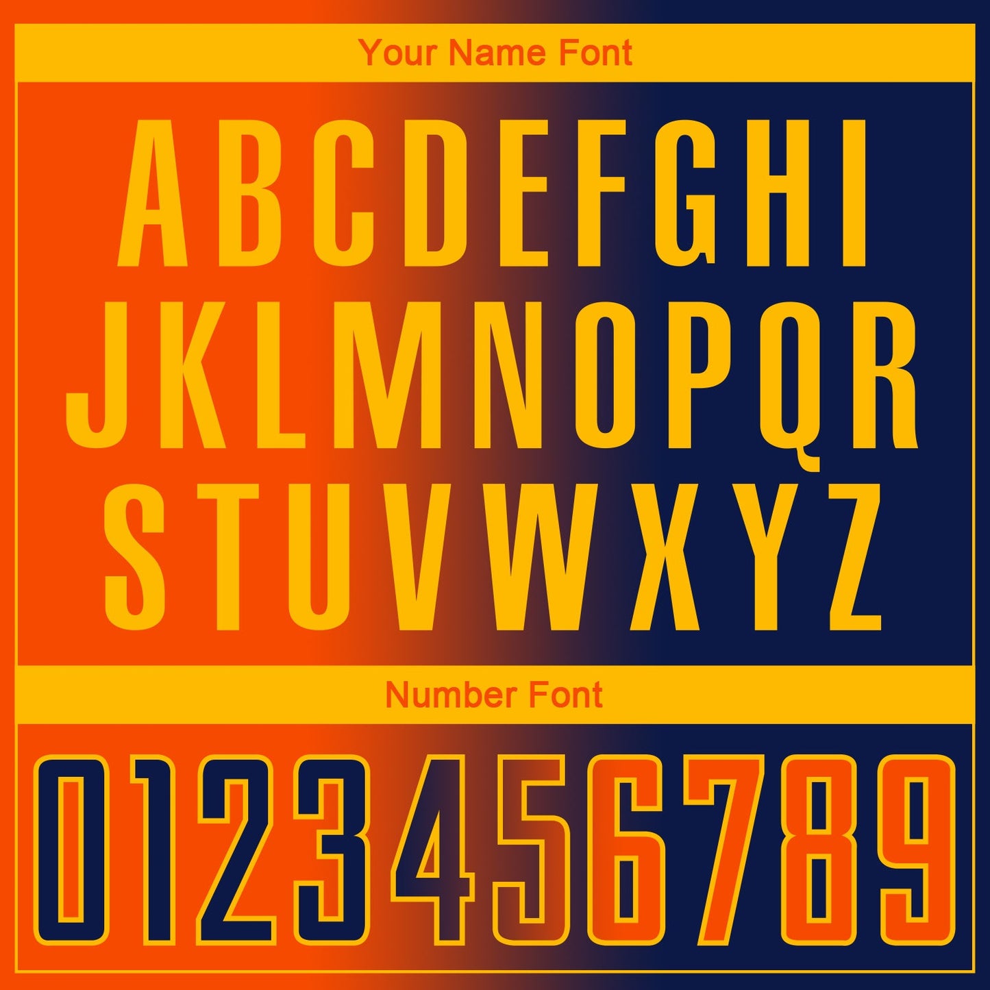 Custom Navy Orange-Gold Sublimation Gradient Fashion Soccer Uniform Jersey - Sky-Custom