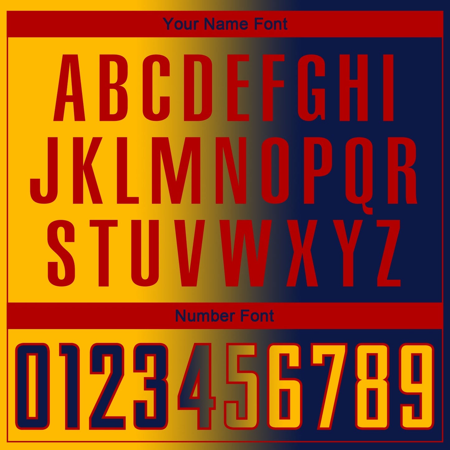 Custom Navy Gold-Red Sublimation Gradient Fashion Soccer Uniform Jersey - Sky-Custom