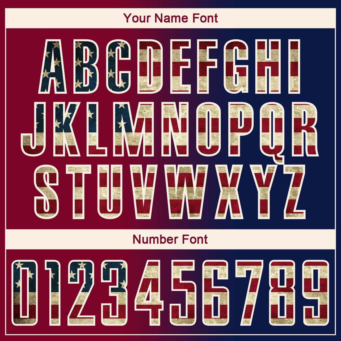 Custom Navy Vintage USA Flag Maroon-Cream Sublimation Gradient Fashion Soccer Uniform Jersey - Sky-Custom
