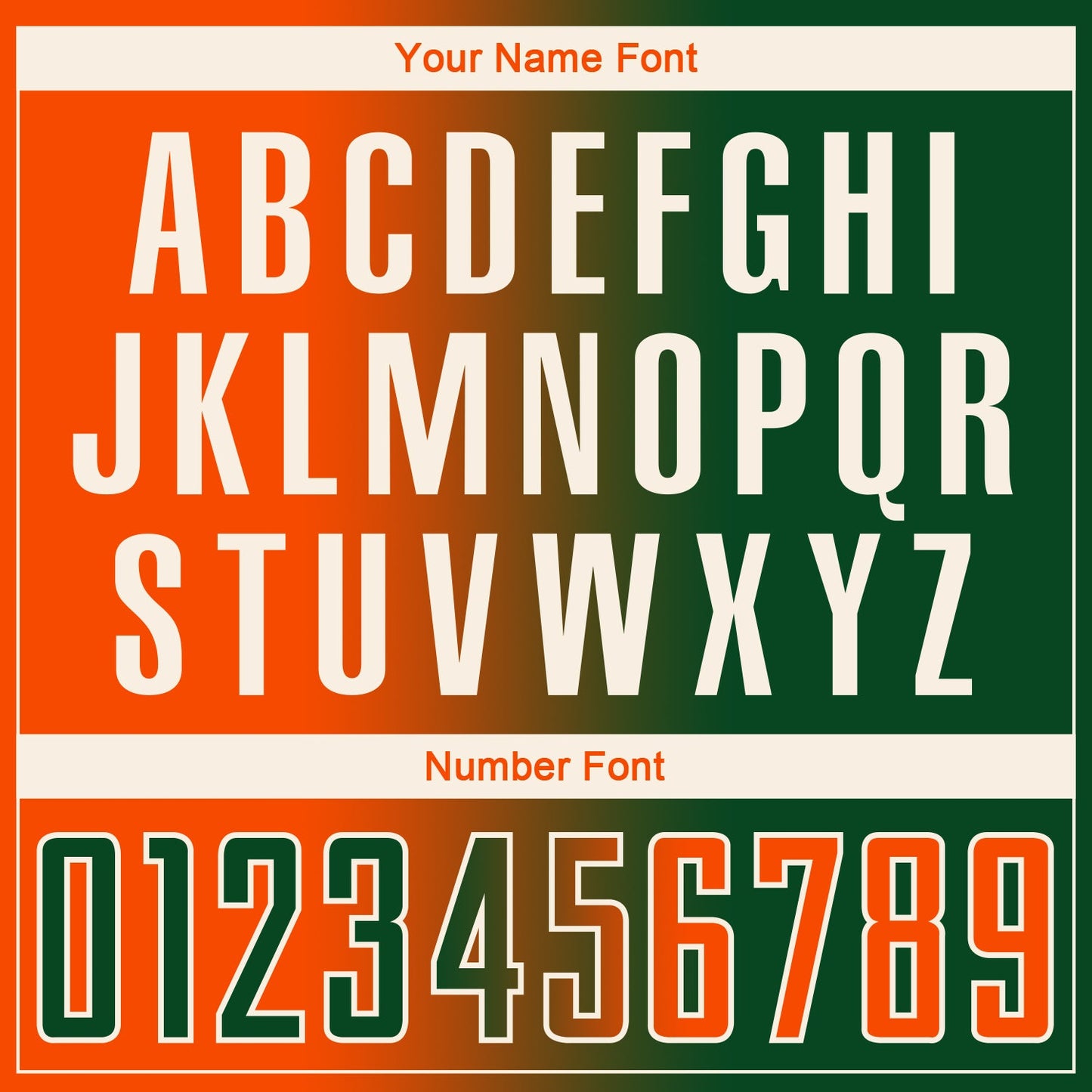 Custom Green Orange-Cream Sublimation Gradient Fashion Soccer Uniform Jersey - Sky-Custom