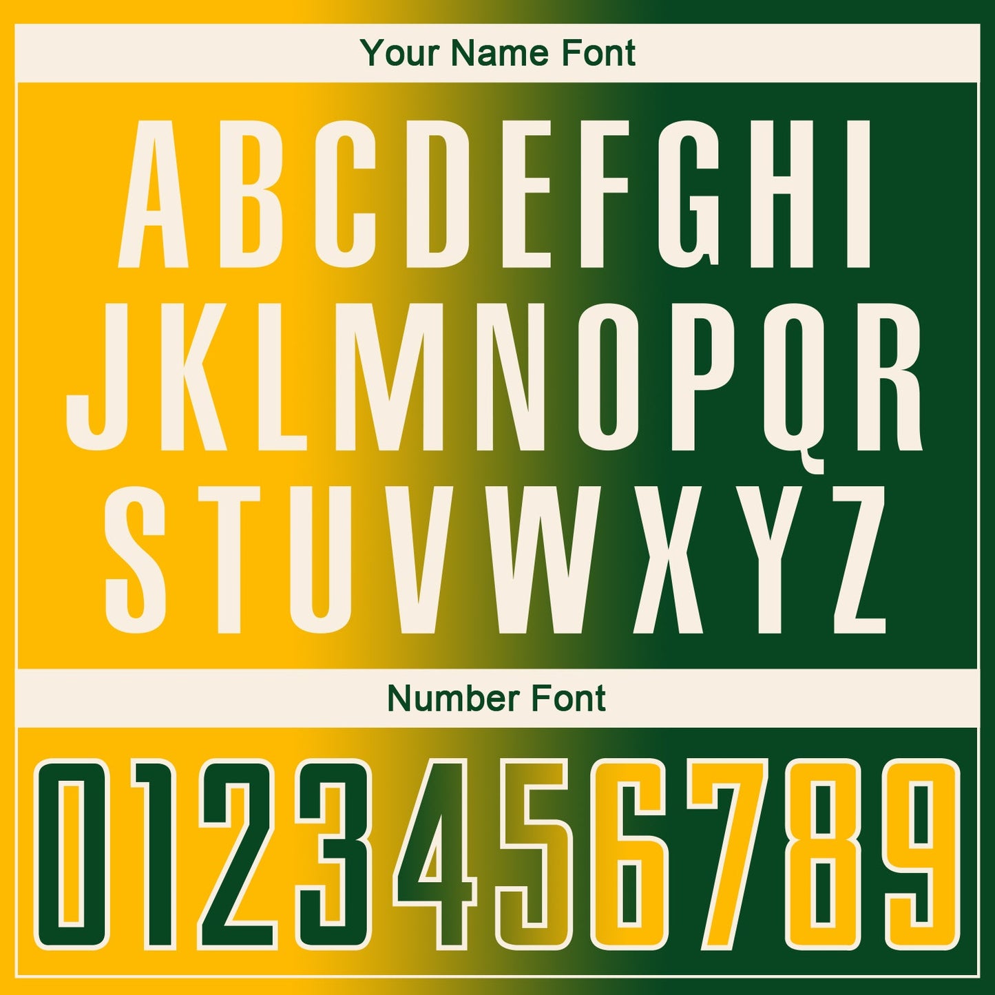 Custom Green Gold-Cream Sublimation Gradient Fashion Soccer Uniform Jersey - Sky-Custom