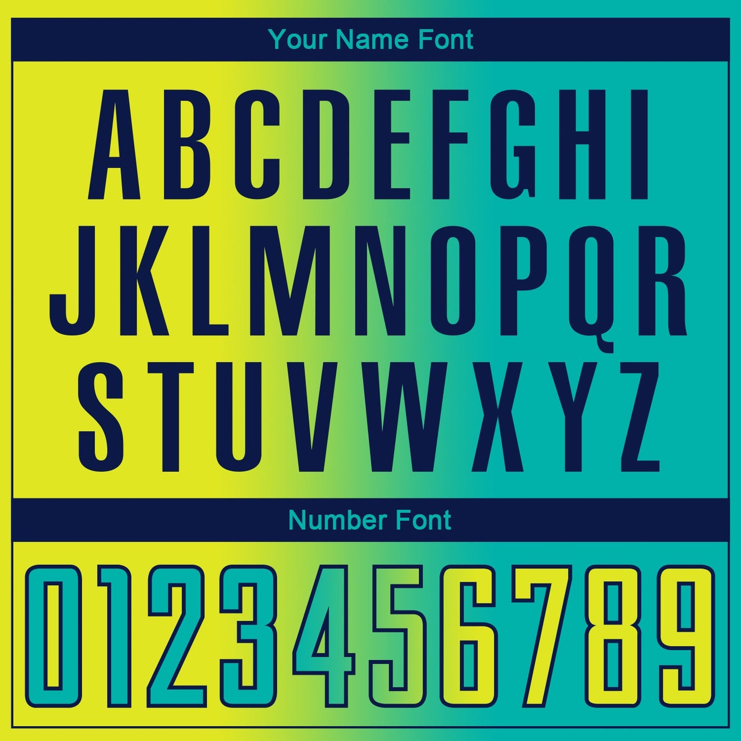 Custom Aqua Neon Yellow-Navy Sublimation Gradient Fashion Soccer Uniform Jersey - Sky-Custom