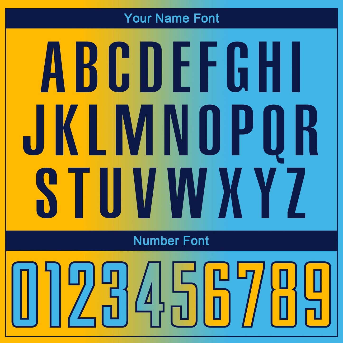 Custom Sky Blue Gold-Black Sublimation Gradient Fashion Soccer Uniform Jersey - Sky-Custom