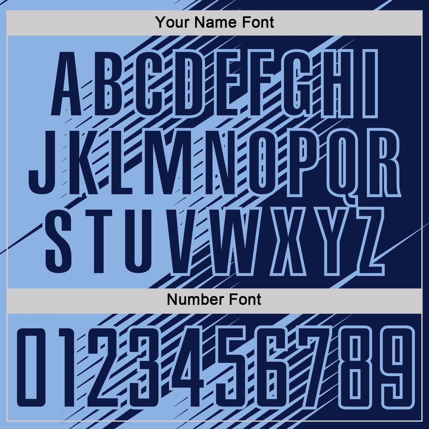 Custom Navy Light Blue Line Sublimation Soccer Uniform Jersey - Sky-Custom