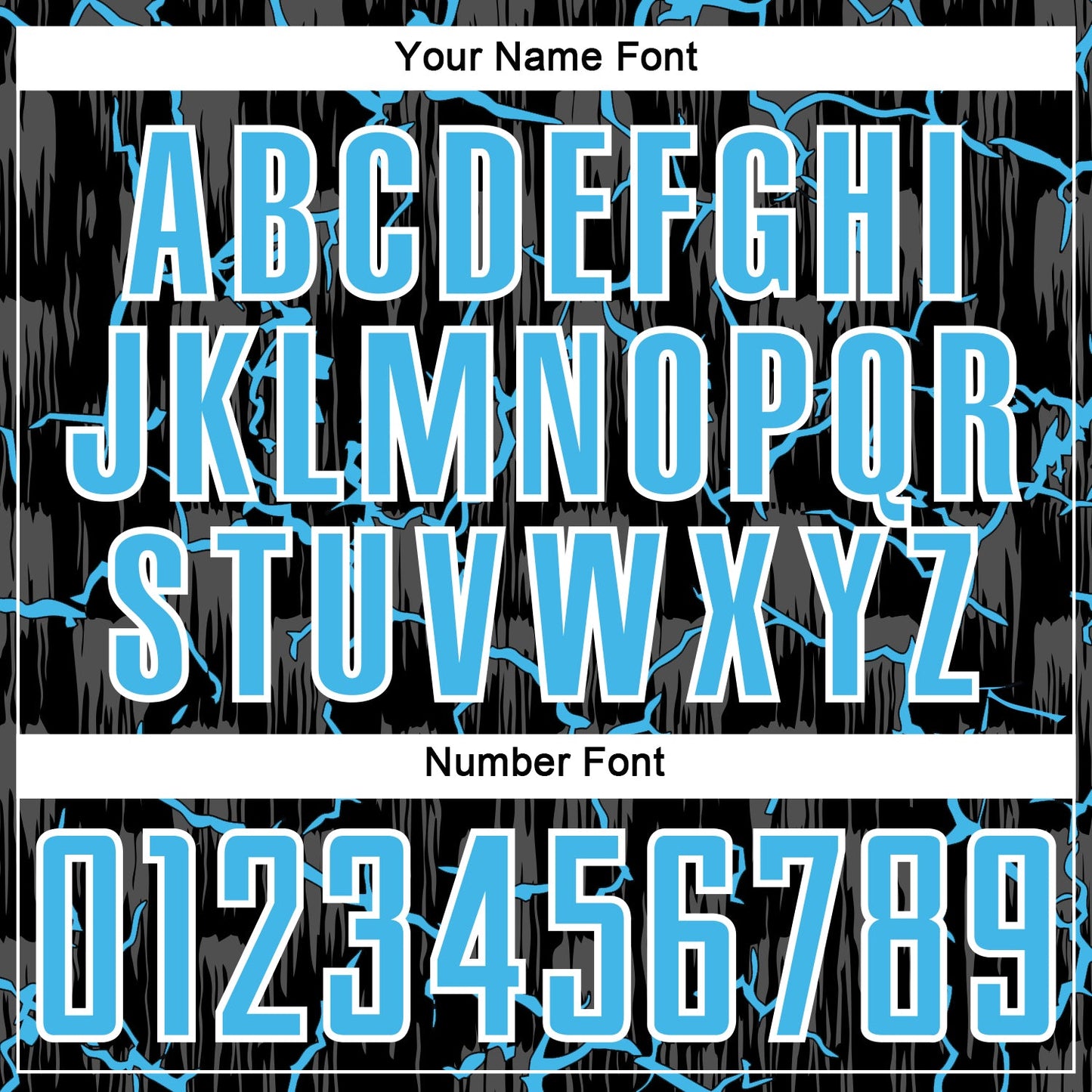 Custom Black Sky Blue-White Lightning Sublimation Soccer Uniform Jersey - Sky-Custom