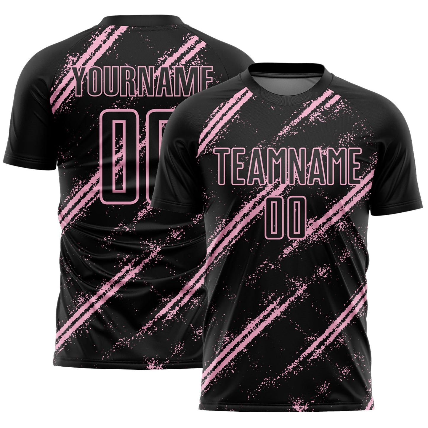 Custom Black Light Pink Abstract Fragment Art Splash Sublimation Soccer Uniform Jersey - Sky-Custom