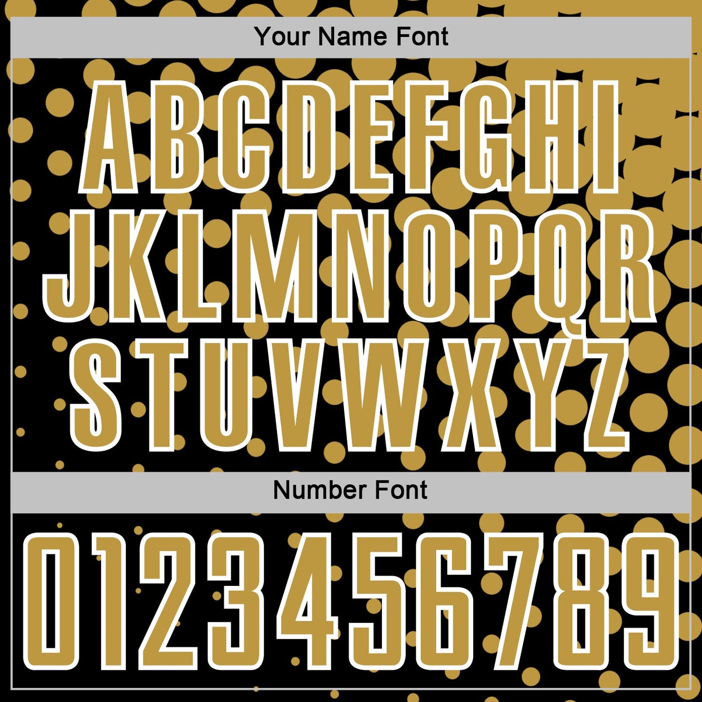 Custom Black Old Gold-White Modern Polka Dot Sublimation Soccer Uniform Jersey - Sky-Custom