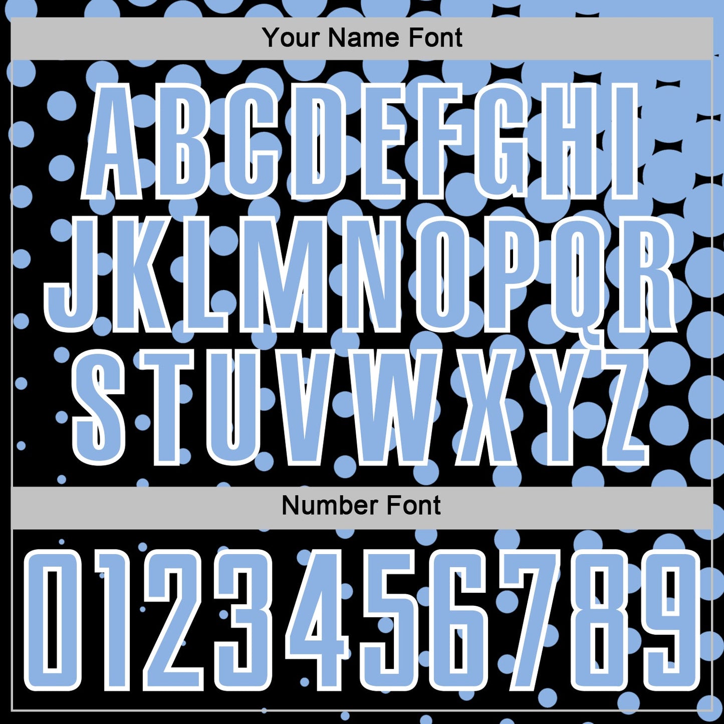 Custom Black Light Blue-White Modern Polka Dot Sublimation Soccer Uniform Jersey - Sky-Custom