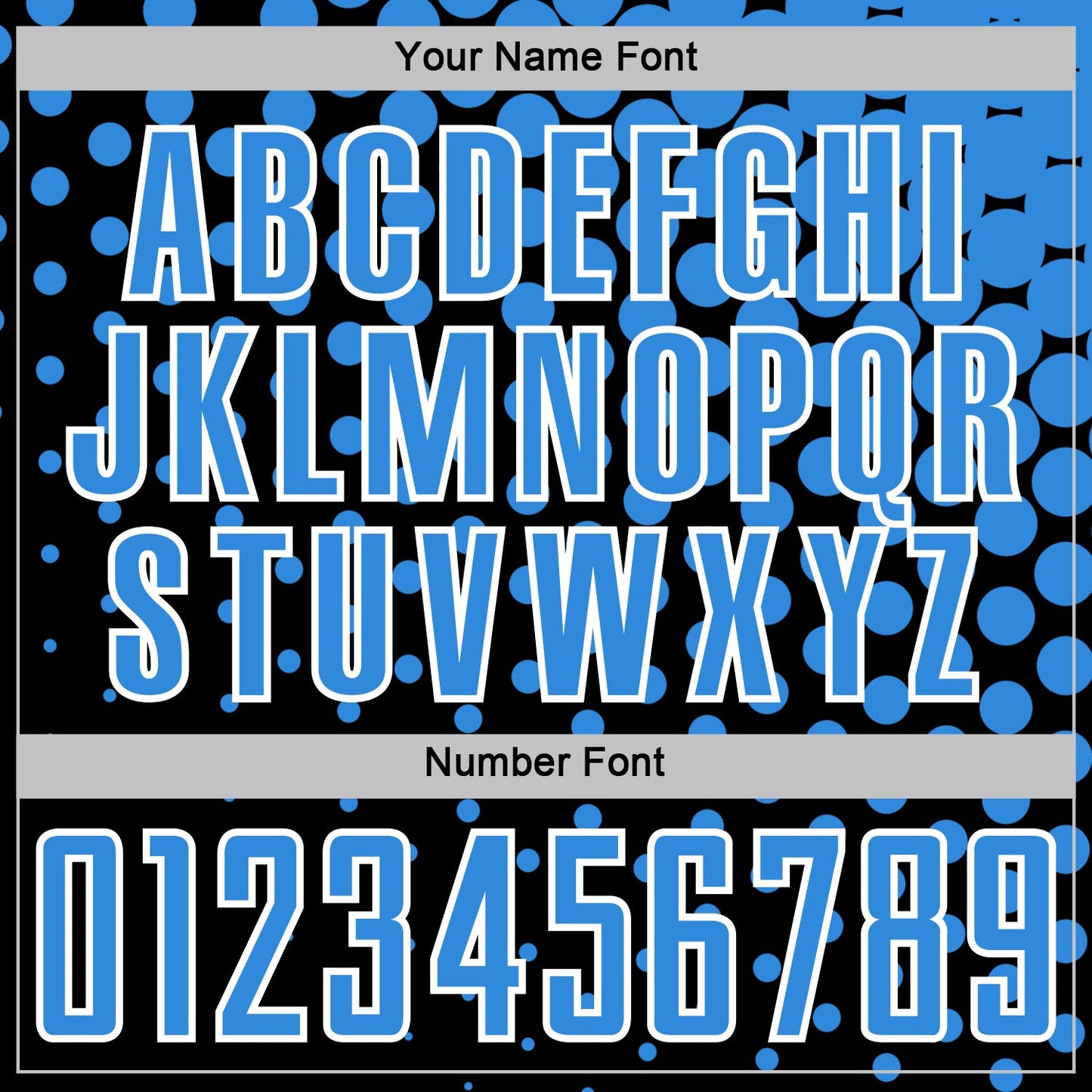 Custom Black Powder Blue-White Modern Polka Dot Sublimation Soccer Uniform Jersey - Sky-Custom