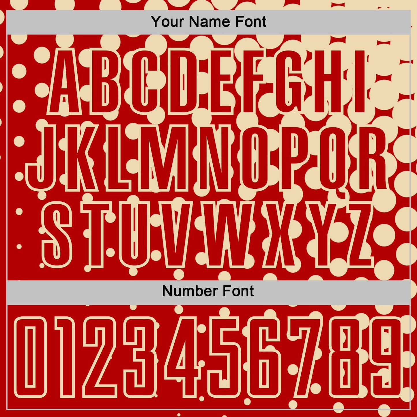 Custom Red Cream Modern Polka Dot Sublimation Soccer Uniform Jersey - Sky-Custom