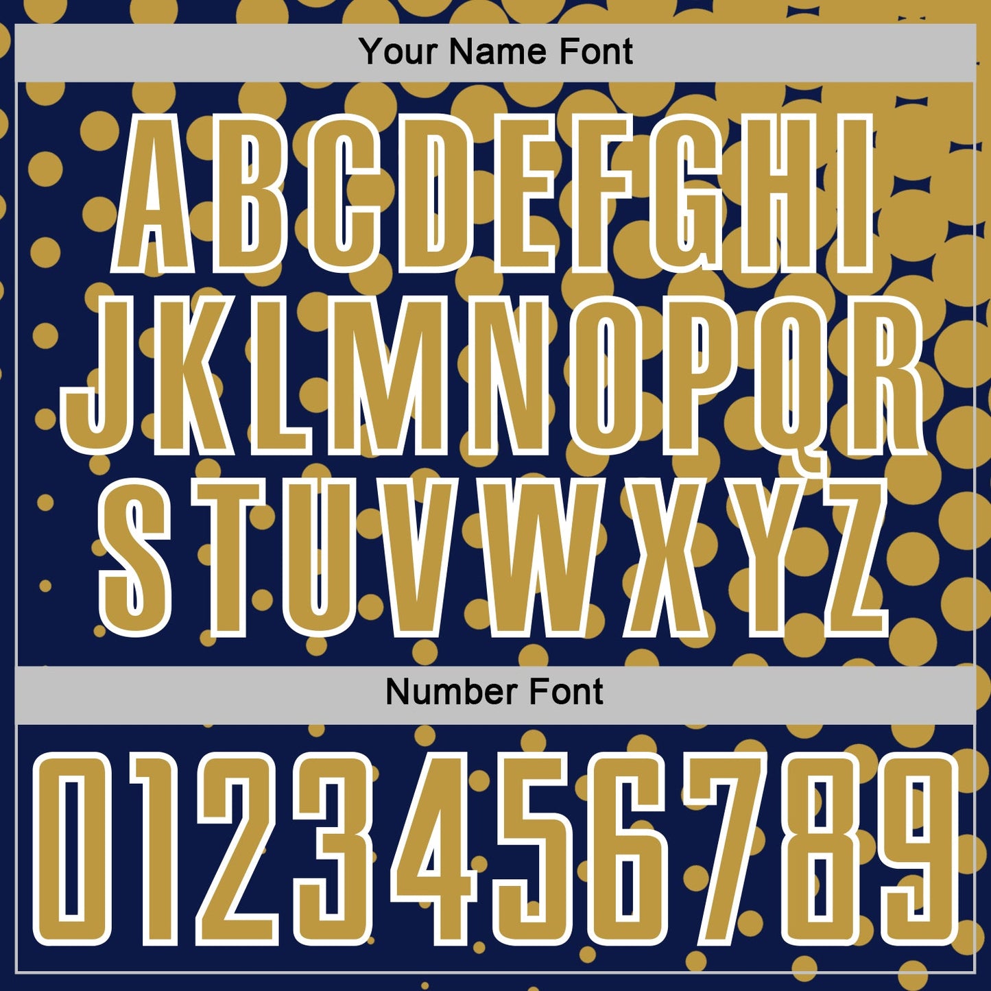 Custom Navy Old Gold-White Modern Polka Dot Sublimation Soccer Uniform Jersey - Sky-Custom