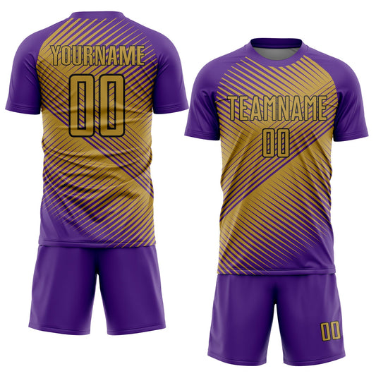 Custom Purple Old Gold-Black Line Sublimation Soccer Uniform Jersey - Sky-Custom