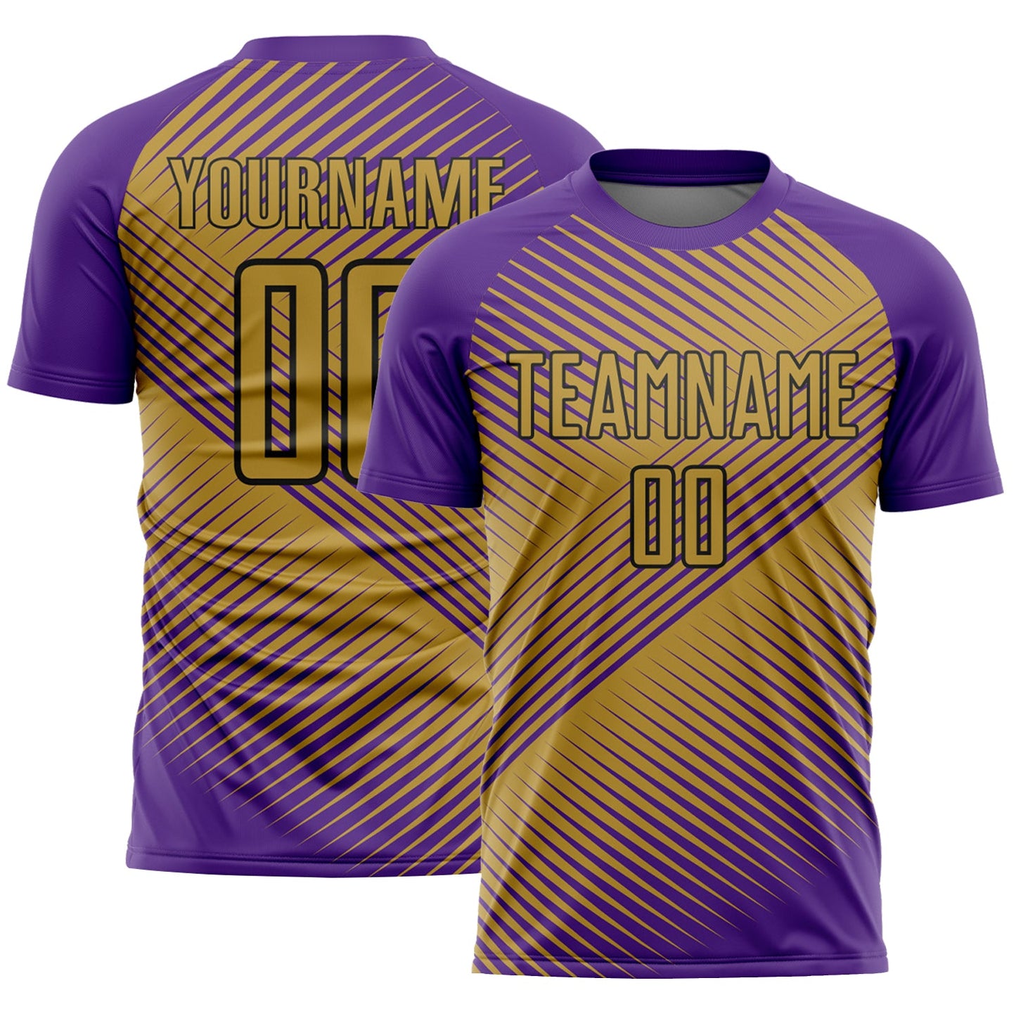 Custom Purple Old Gold-Black Line Sublimation Soccer Uniform Jersey - Sky-Custom