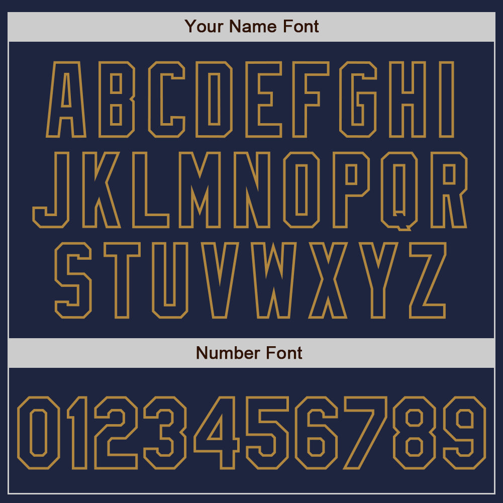 Custom Navy Navy White-Old Gold Authentic Split Fashion Baseball Jersey - Sky-Custom