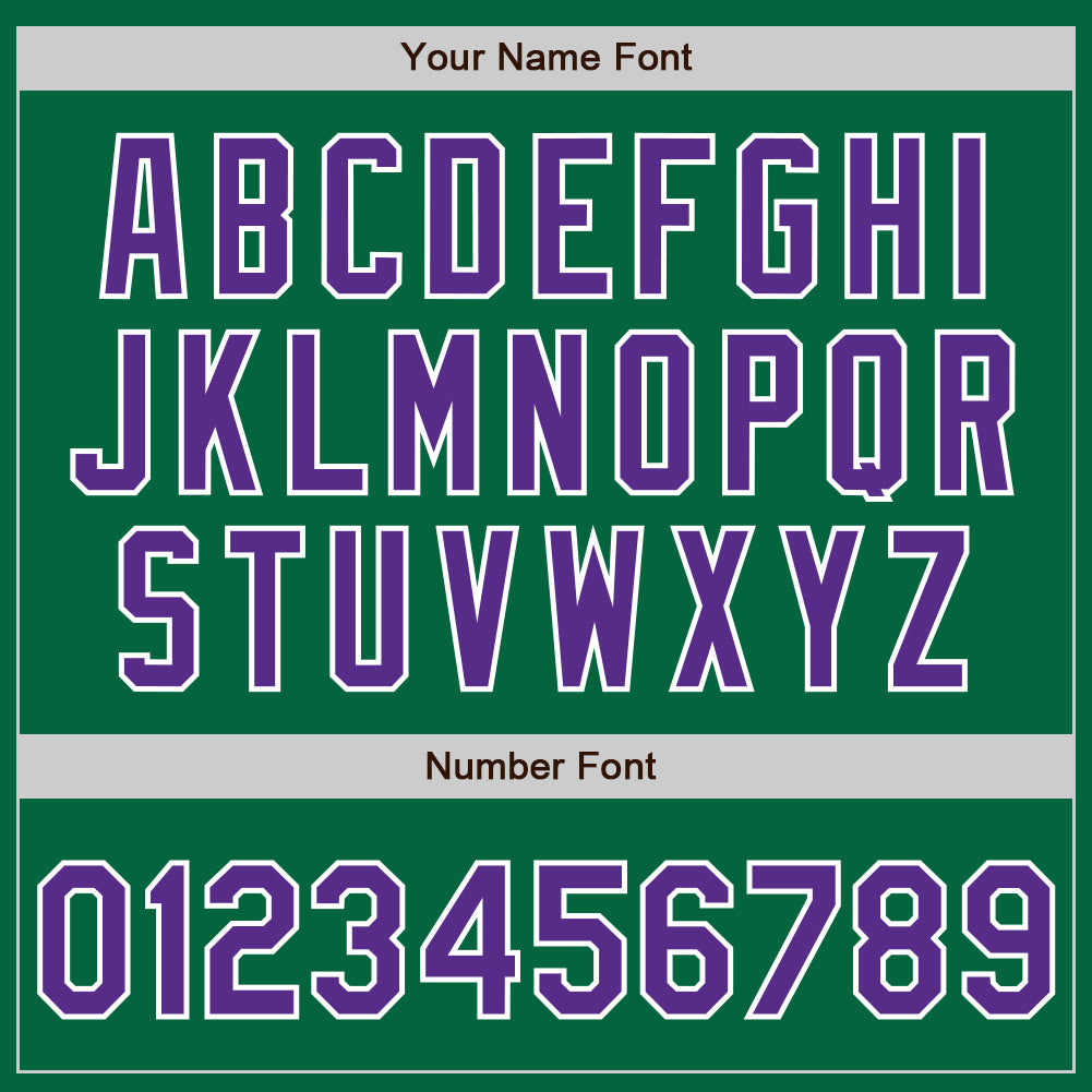 Custom Kelly Green Purple-Yellow Authentic Split Fashion Baseball Jersey - Sky-Custom
