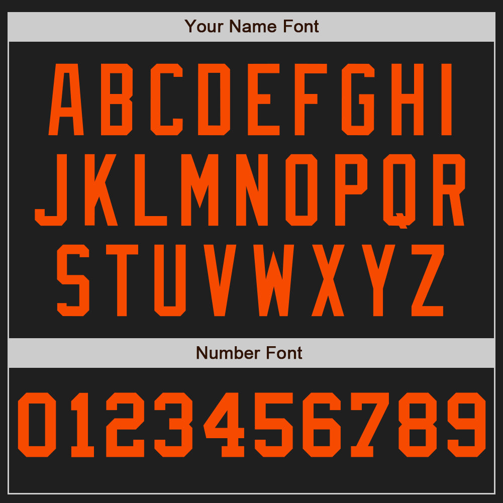 Custom Black White-Orange Pinstripe Authentic Split Fashion Baseball Jersey - Sky-Custom