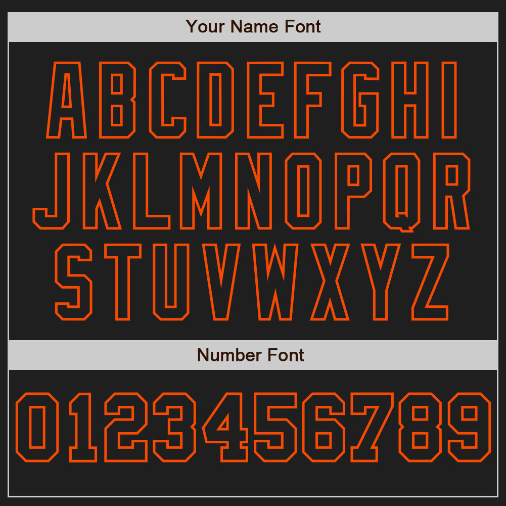 Custom Black White-Orange Pinstripe Authentic Split Fashion Baseball Jersey - Sky-Custom