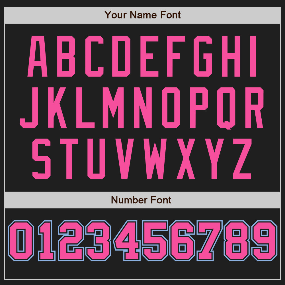 Custom Black Light Blue-Pink Pinstripe Authentic Split Fashion Baseball Jersey - Sky-Custom