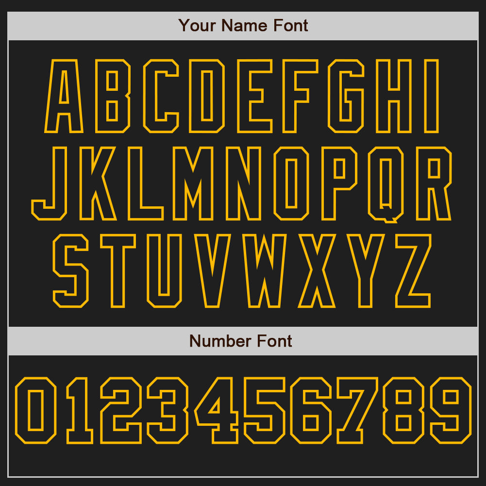 Custom Black White-Gold Pinstripe Authentic Split Fashion Baseball Jersey - Sky-Custom