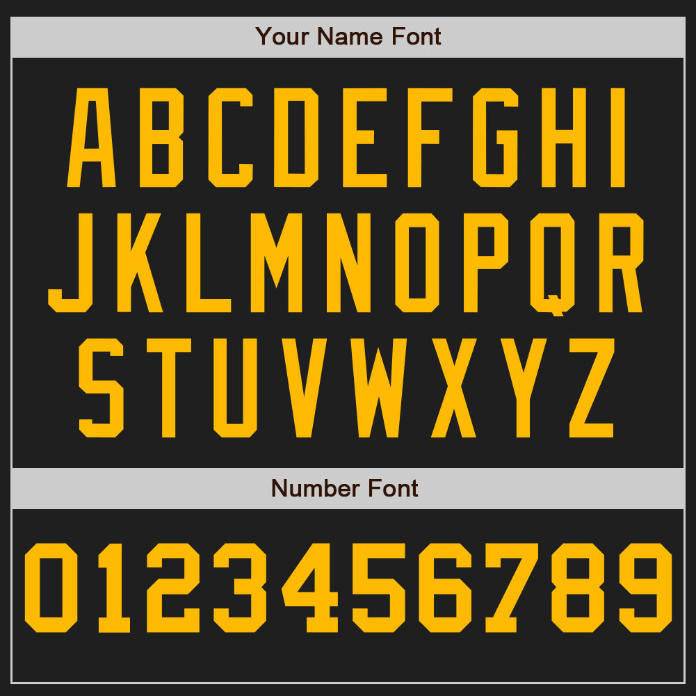 Custom Black White-Gold Pinstripe Authentic Split Fashion Baseball Jersey - Sky-Custom