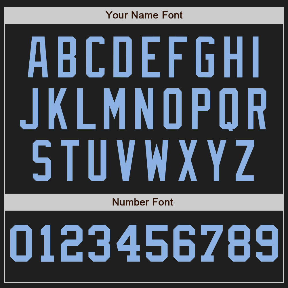 Custom Black White-Light Blue Pinstripe Authentic Split Fashion Baseball Jersey - Sky-Custom