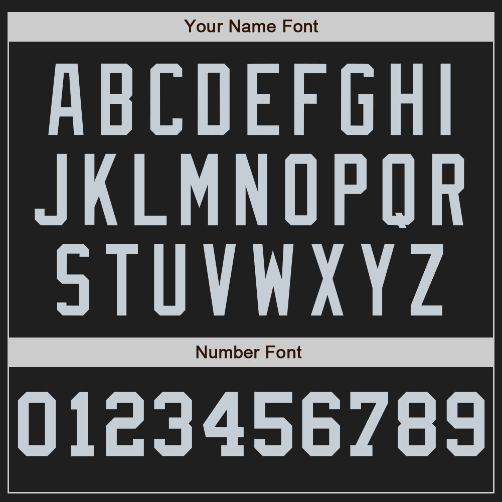 Custom Black White-Silver Pinstripe Authentic Split Fashion Baseball Jersey - Sky-Custom