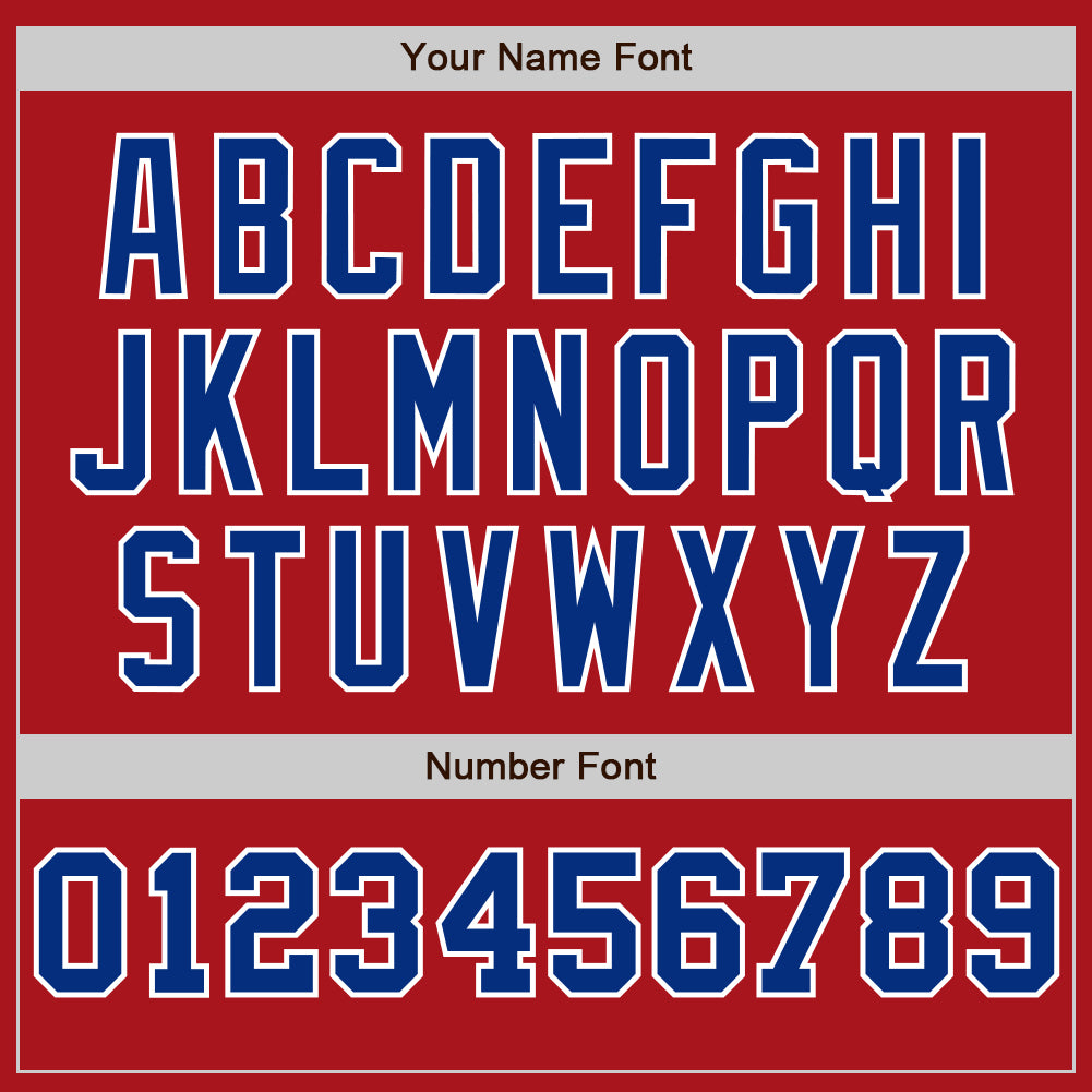 Custom Red White-Royal Pinstripe Authentic Split Fashion Baseball Jersey - Sky-Custom