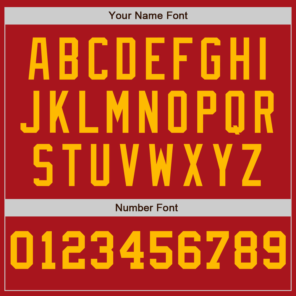 Custom Red White-Gold Pinstripe Authentic Split Fashion Baseball Jersey - Sky-Custom