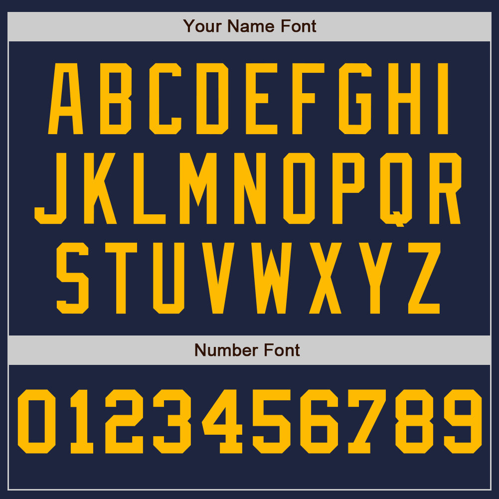 Custom Navy White-Gold Pinstripe Authentic Split Fashion Baseball Jersey - Sky-Custom