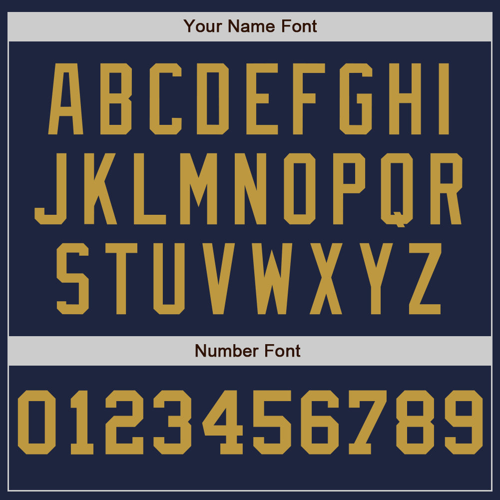 Custom Navy White-Old Gold Pinstripe Authentic Split Fashion Baseball Jersey - Sky-Custom