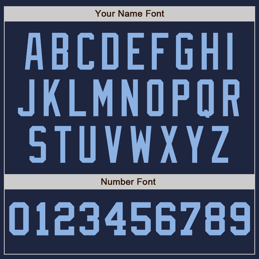 Custom Navy White-Light Blue Pinstripe Authentic Split Fashion Baseball Jersey - Sky-Custom