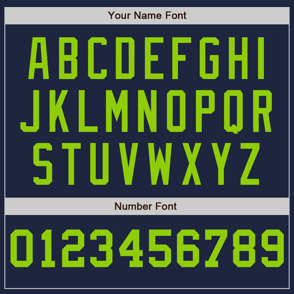 Custom Navy White-Neon Green Pinstripe Authentic Split Fashion Baseball Jersey - Sky-Custom