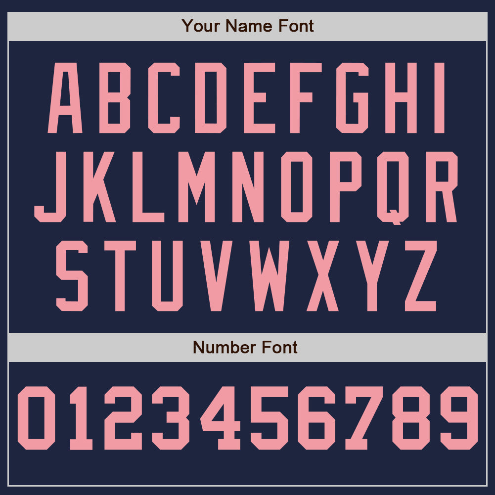 Custom Navy White-Medium Pink Pinstripe Authentic Split Fashion Baseball Jersey - Sky-Custom