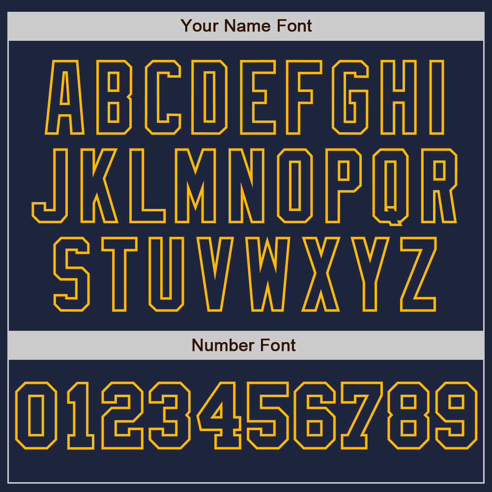 Custom Navy Cream-Gold Pinstripe Authentic Split Fashion Baseball Jersey - Sky-Custom