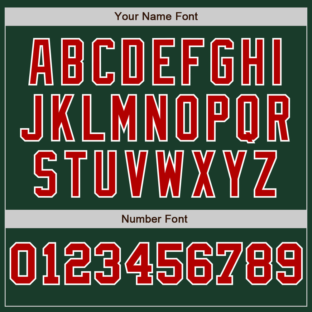 Custom Green White-Red Pinstripe Authentic Split Fashion Baseball Jersey - Sky-Custom